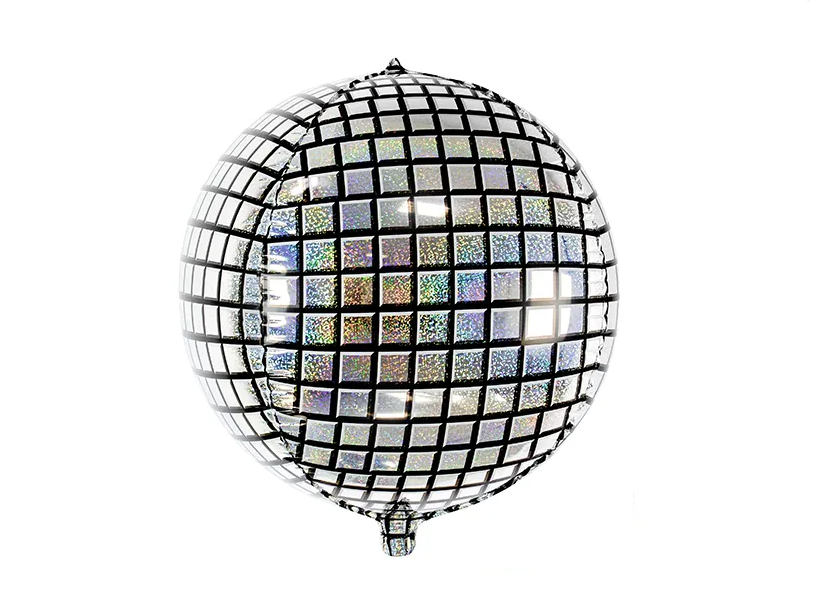 PD Foil Balloon Round Disco Ball  1pkt 40CM