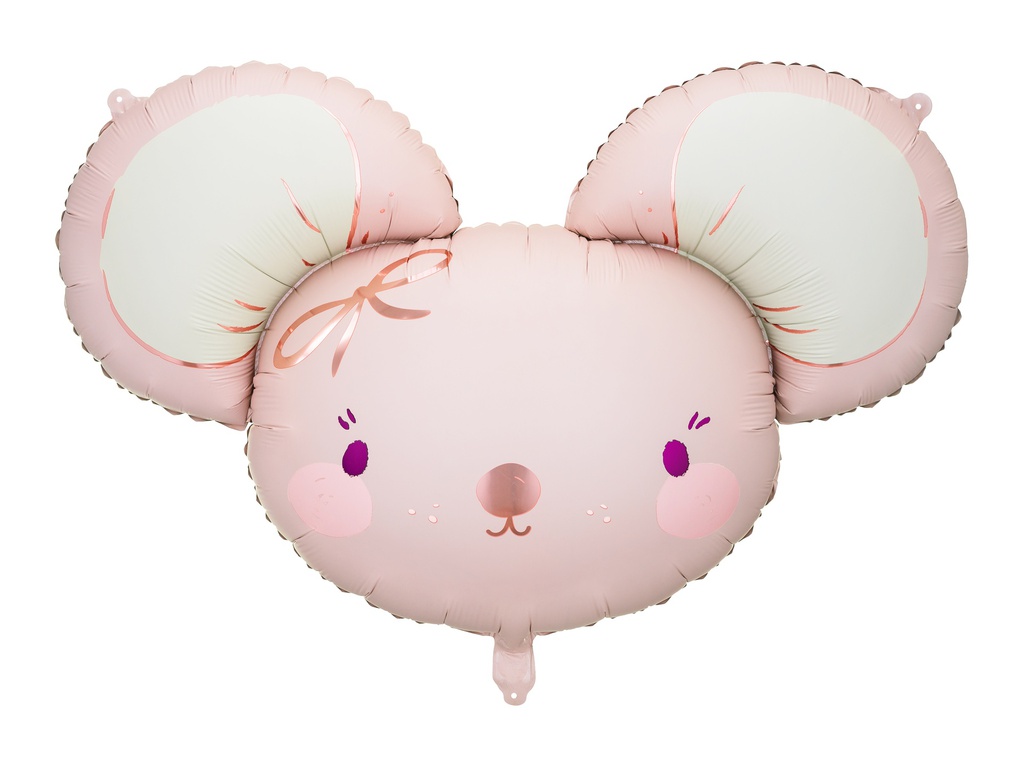 PD Foil Balloon Mouse Light Pink 96x64cm