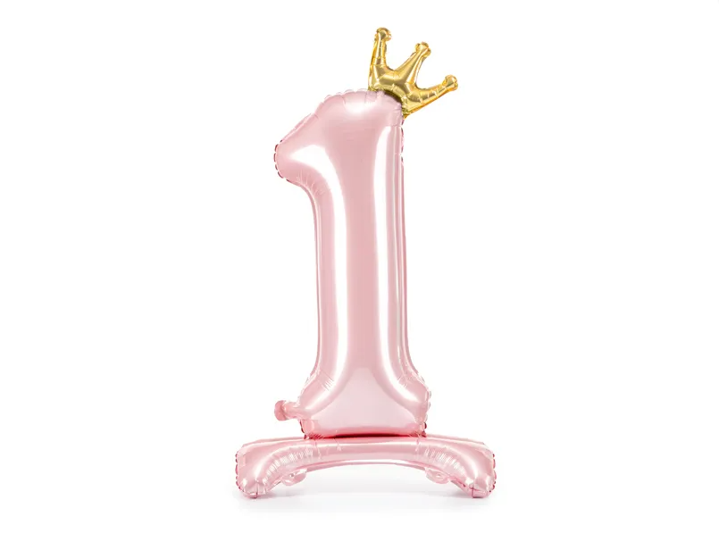 PD Standing Foil Balloon Number &quot;1&quot; 84cm Light Pink