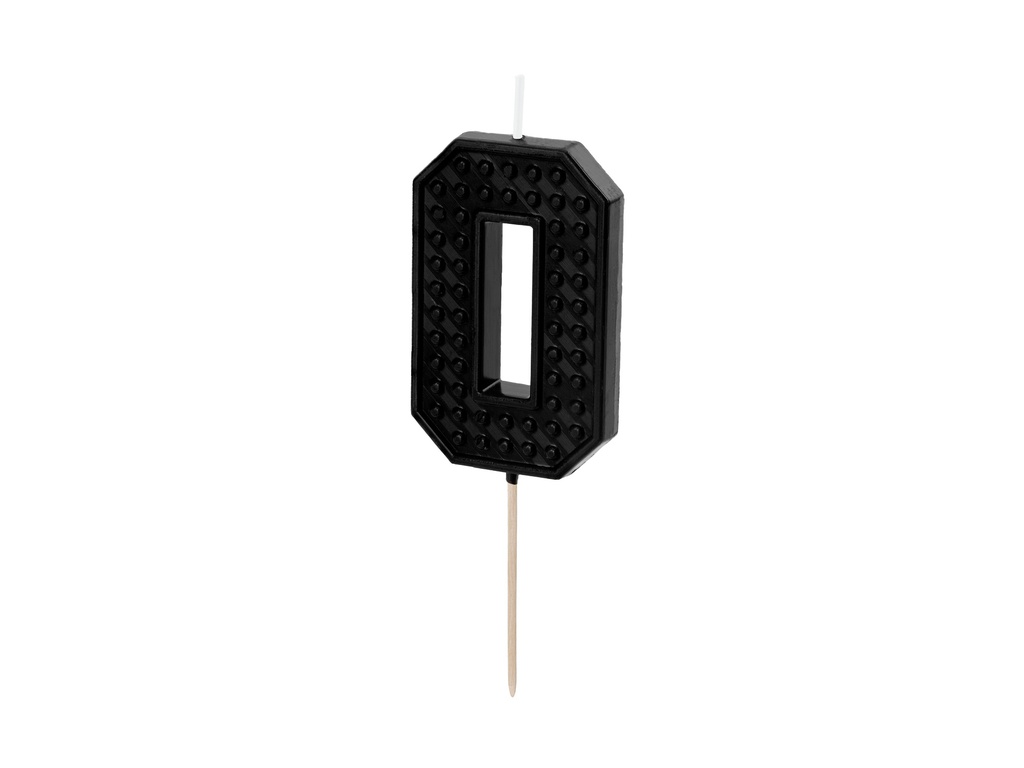 PD Candle Lego #0 6cm Black 1pk