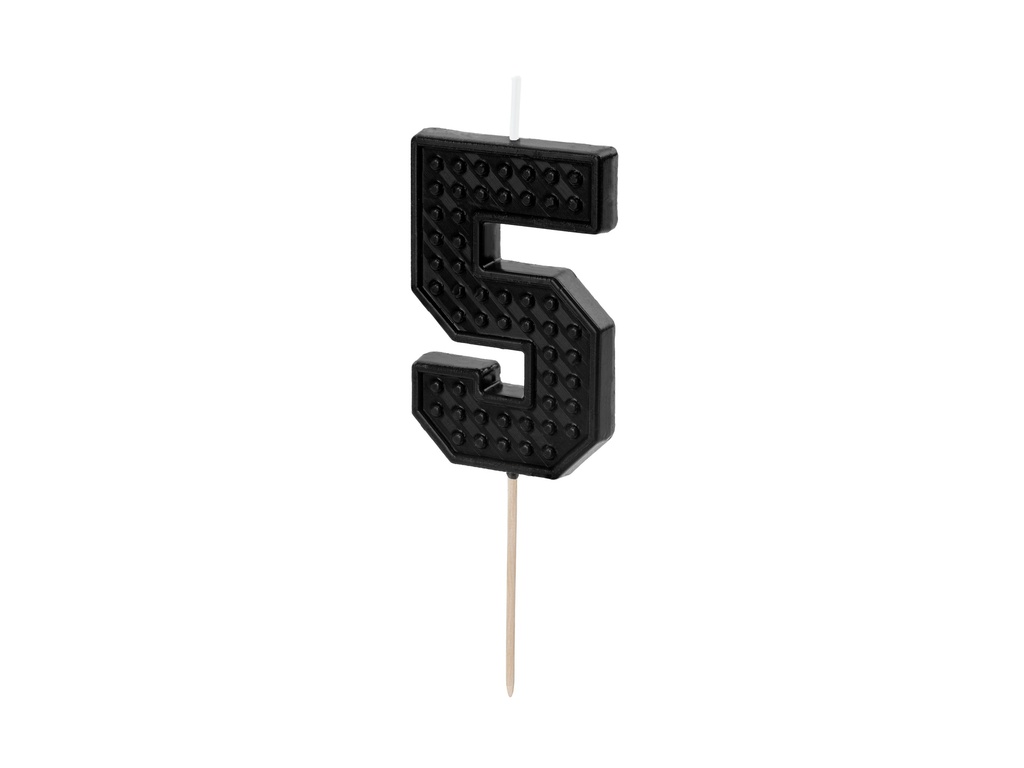 PD Candle Lego #5 6cm Black 1pk