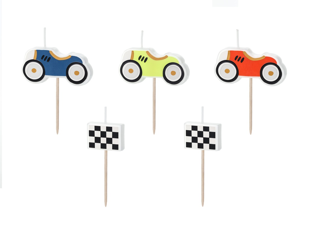 PD Candles Racing Car 3cm 5pk