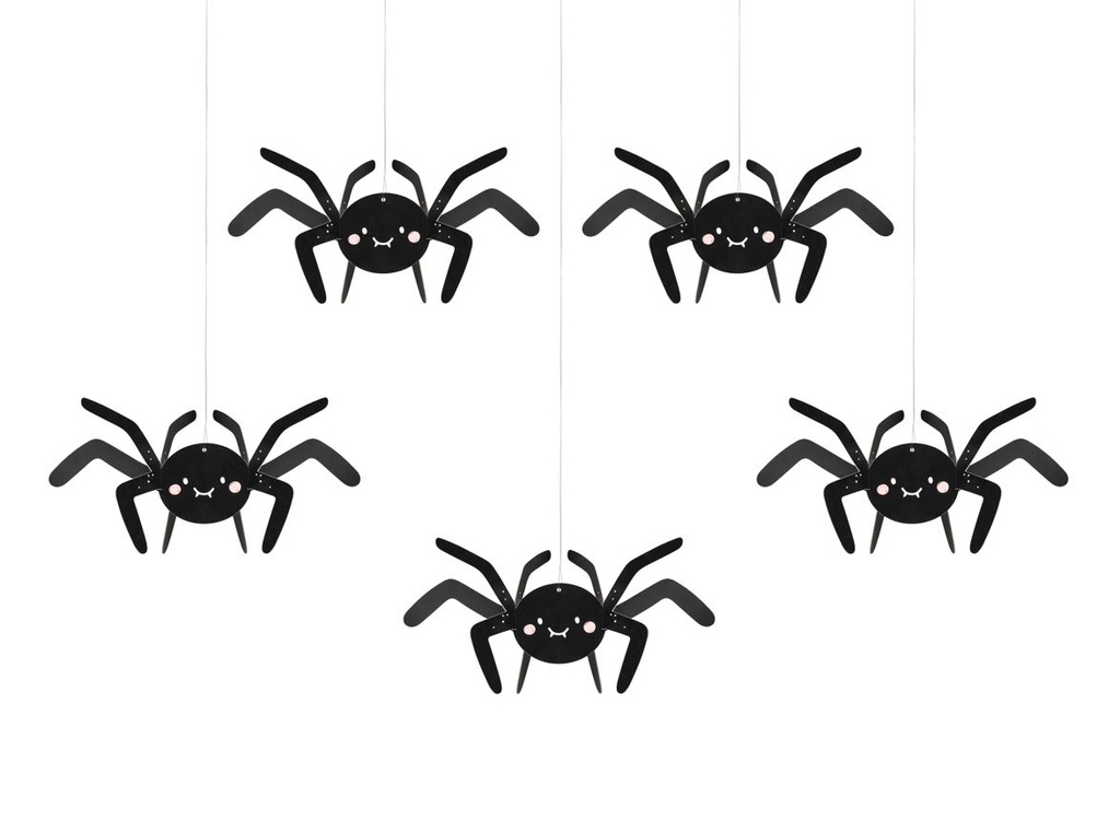 PD Paper Decoration Spiders 27x17cm 5pk