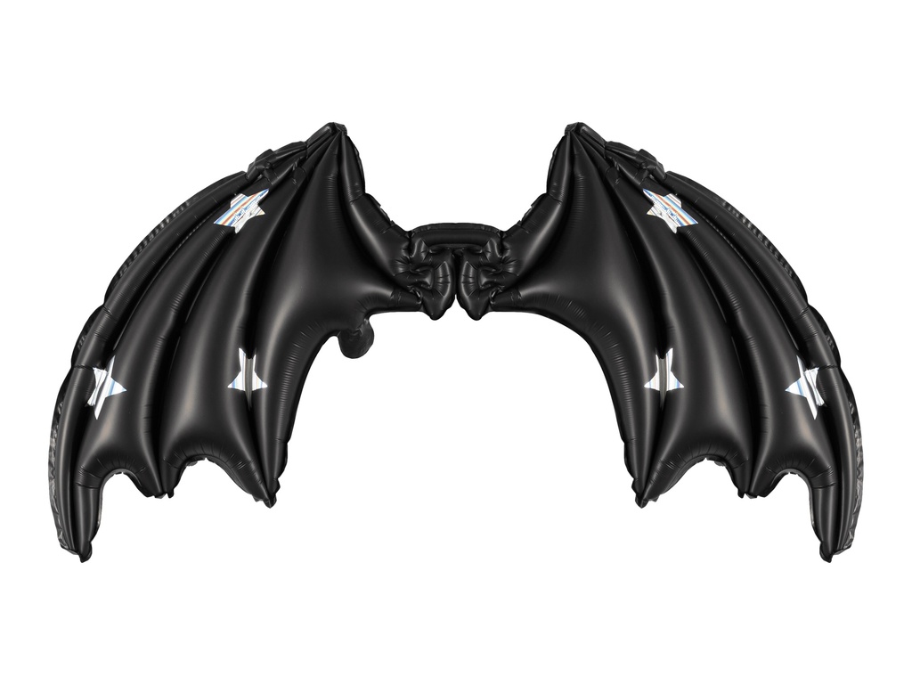 PD Foil Balloon Bat Wings w/ Stars 85x50cm