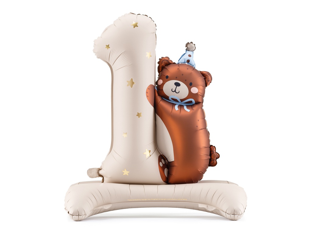 PD Foil Balloon #1 w/ Bear 81x72cm