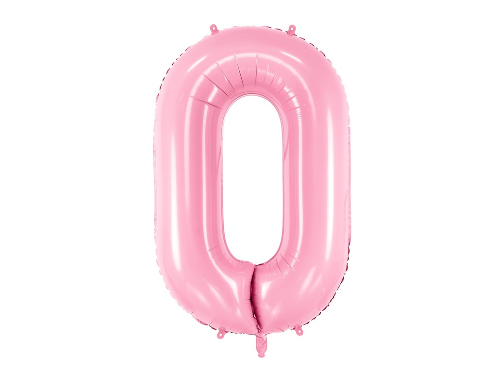 PD Foil Balloon Number ''0'' 86cm Pink 1pk