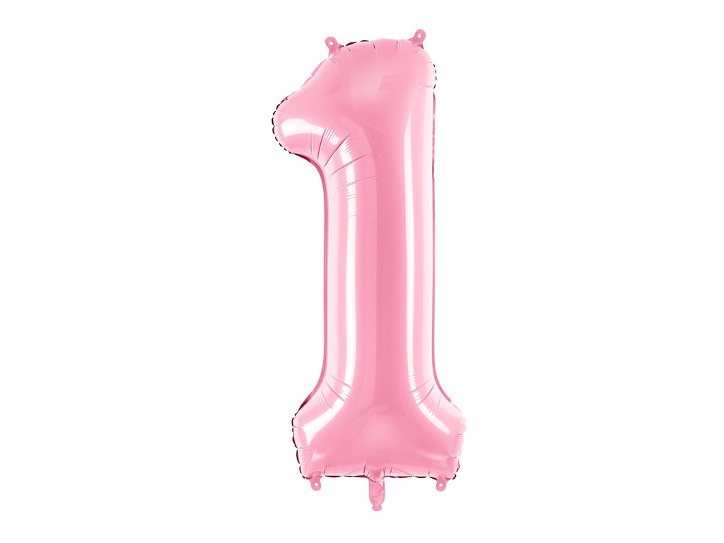 PD Foil Balloon Number ''1'' 86cm Pink 1pk