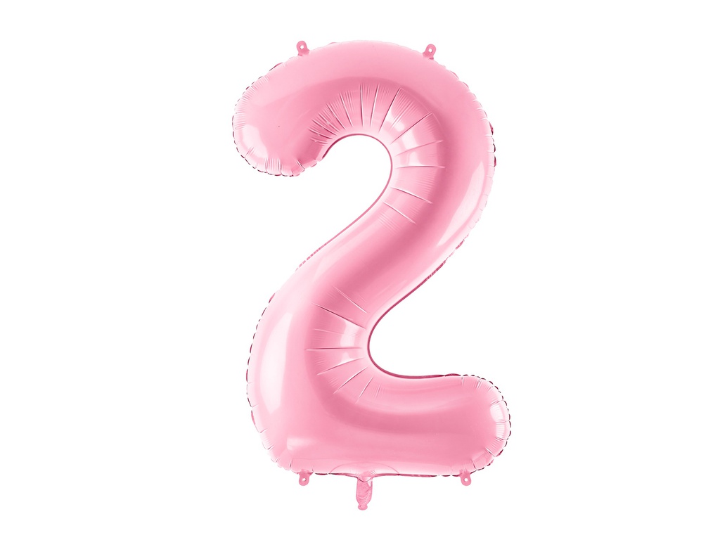 PD Foil Balloon Number ''2'' 86cm Pink 1pk