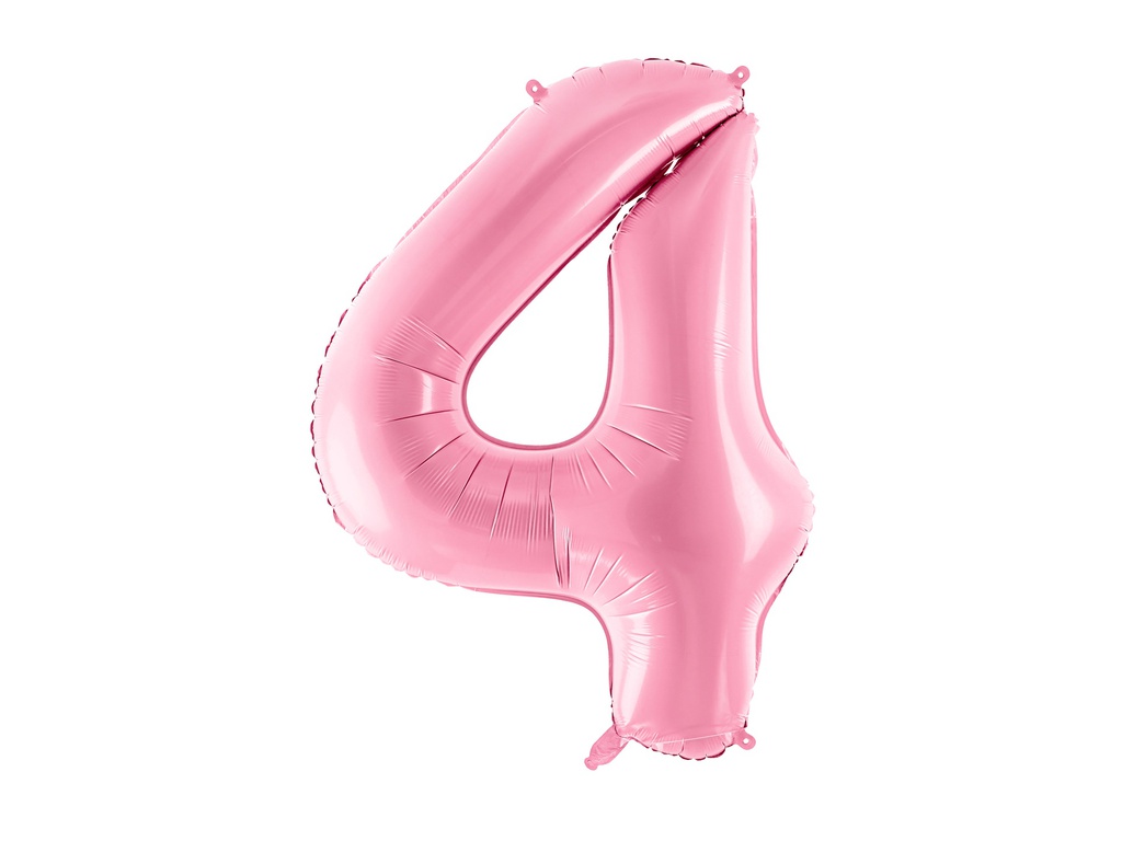 PD Foil Balloon Number ''4'' 86cm Pink 1pk