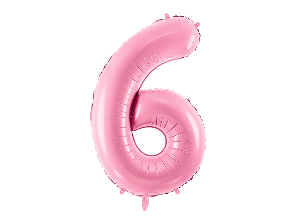 PD Foil Balloon Number ''6'' 86cm Pink 1pk