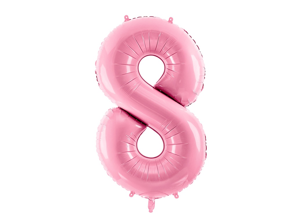 PD Foil Balloon Number ''8'' 86cm Pink 1pk