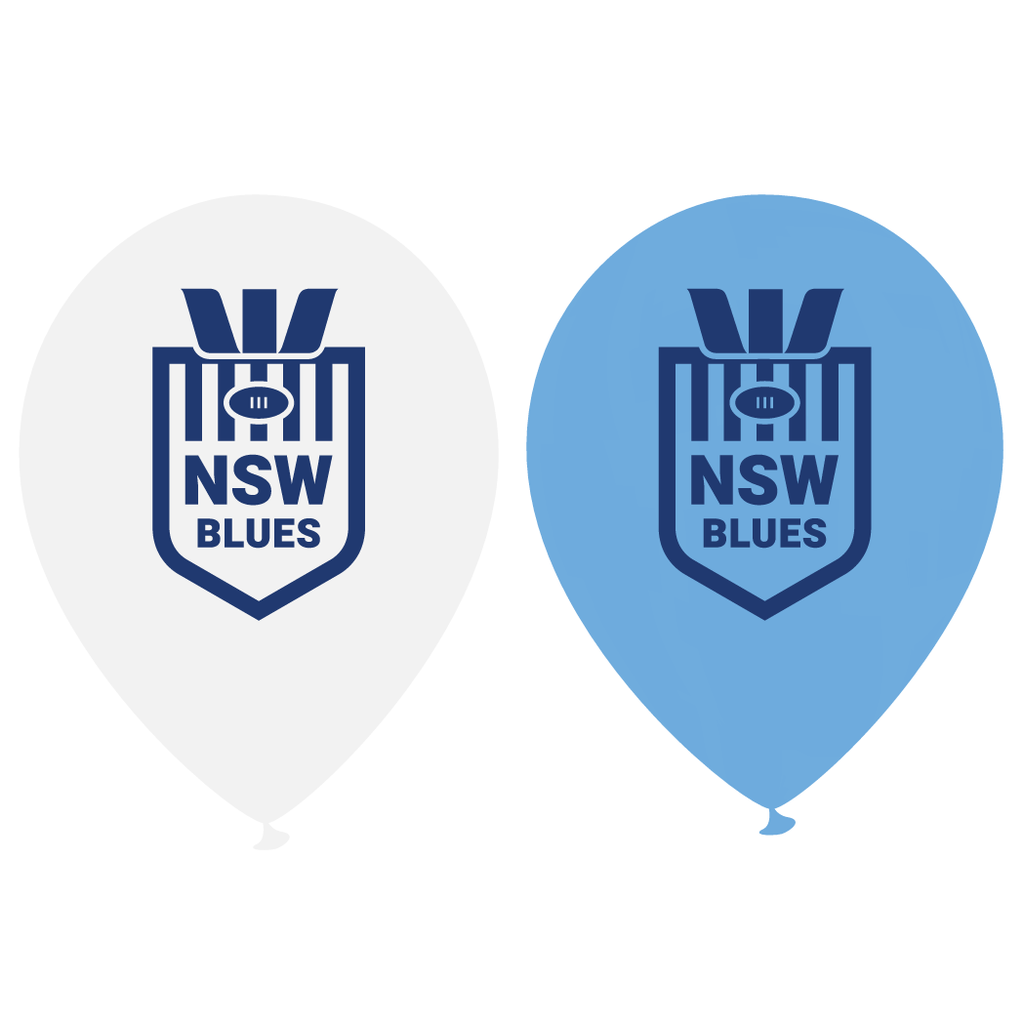State of Origin NSW Printed 30cm Balloons 6pk