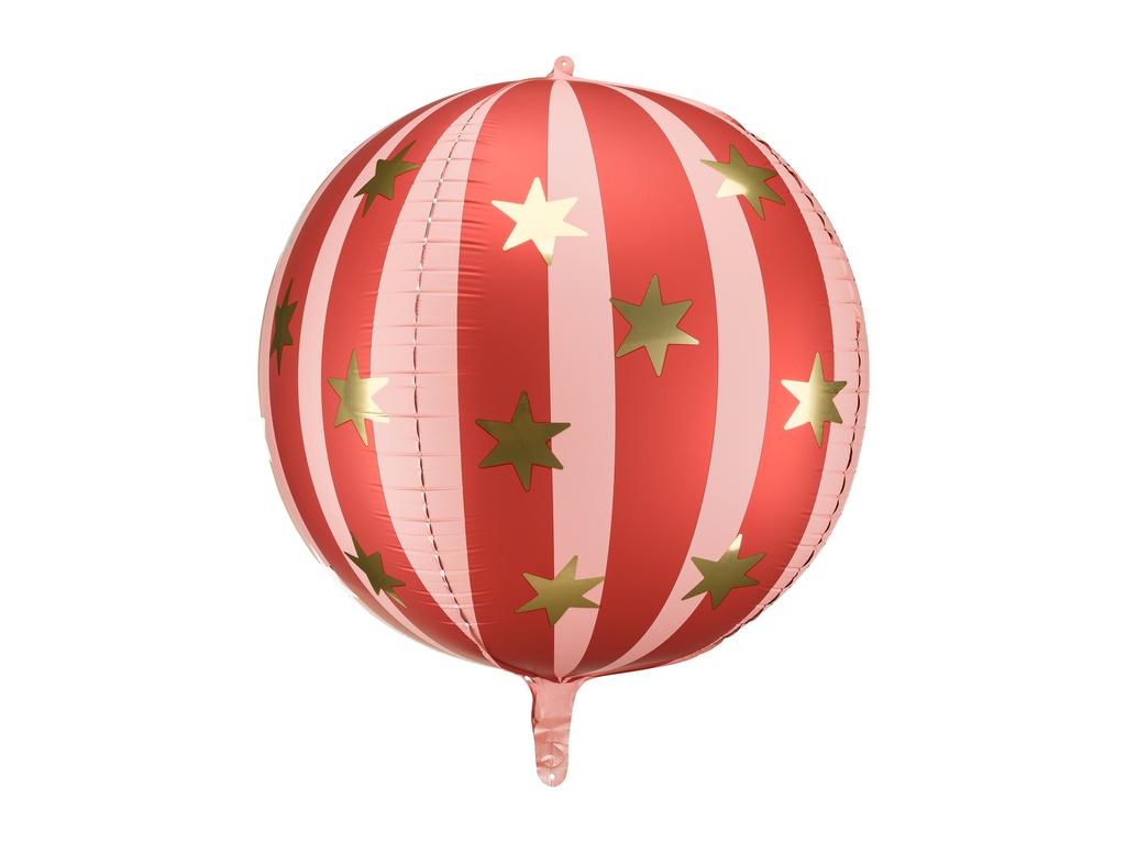 PD Foil Balloon Starry Ball Red 75cm 1pk