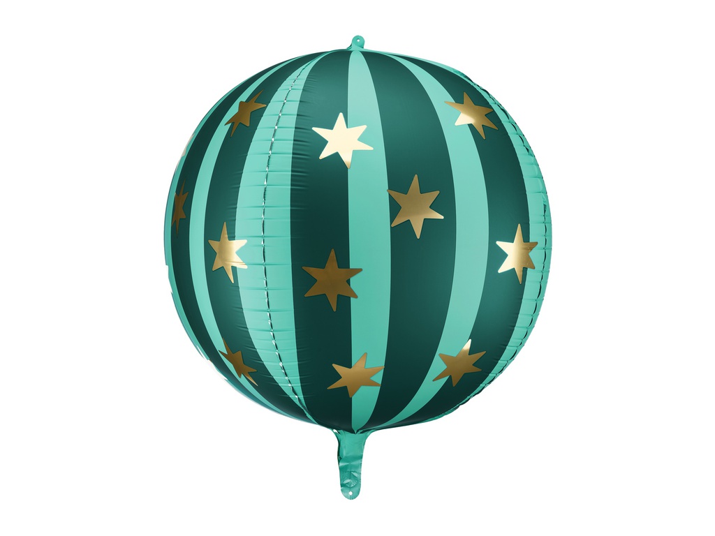 PD Foil Balloon Starry Ball Green 75cm 1pk