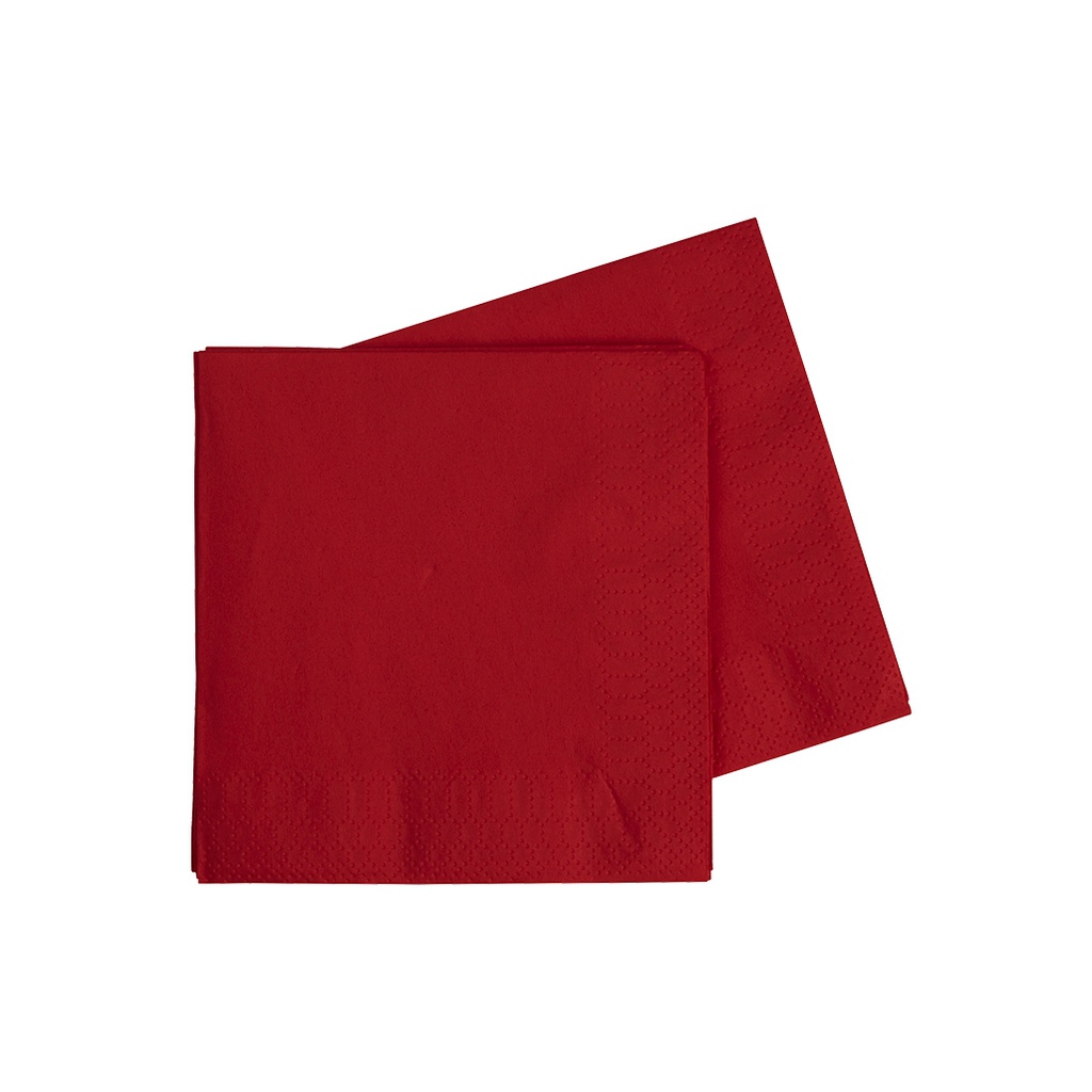 FS Cocktail Napkin 250mm Apple Red 40pk