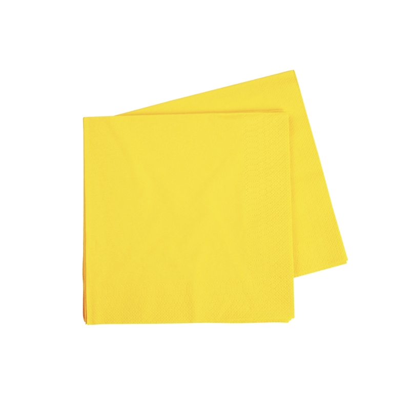 FS Cocktail Napkin 250mm Canary Yellow 40pk