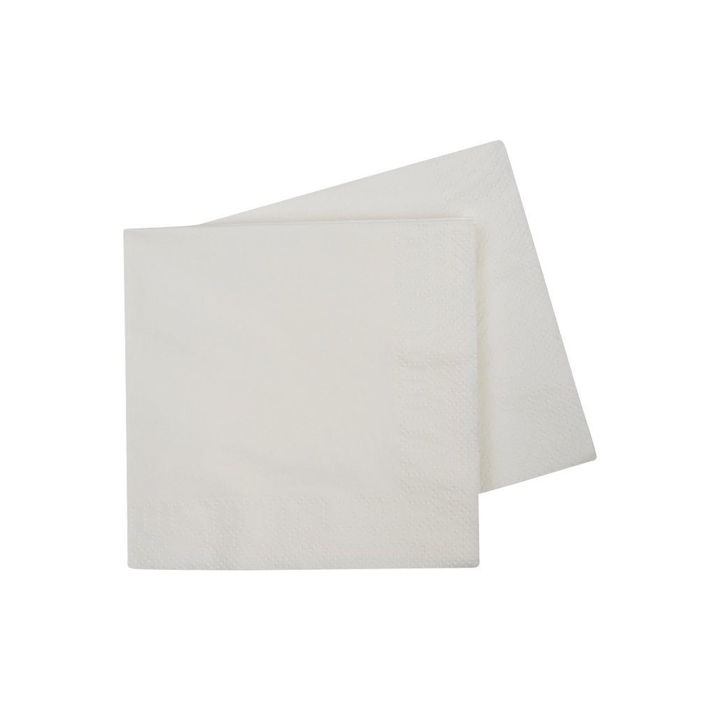 FS Cocktail Napkin 250mm White 40pk