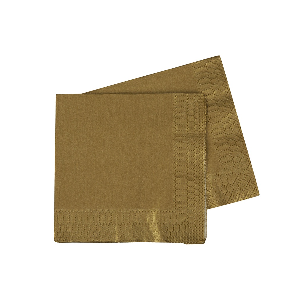 FS Cocktail Napkin 250mm Metallic Gold 40pk