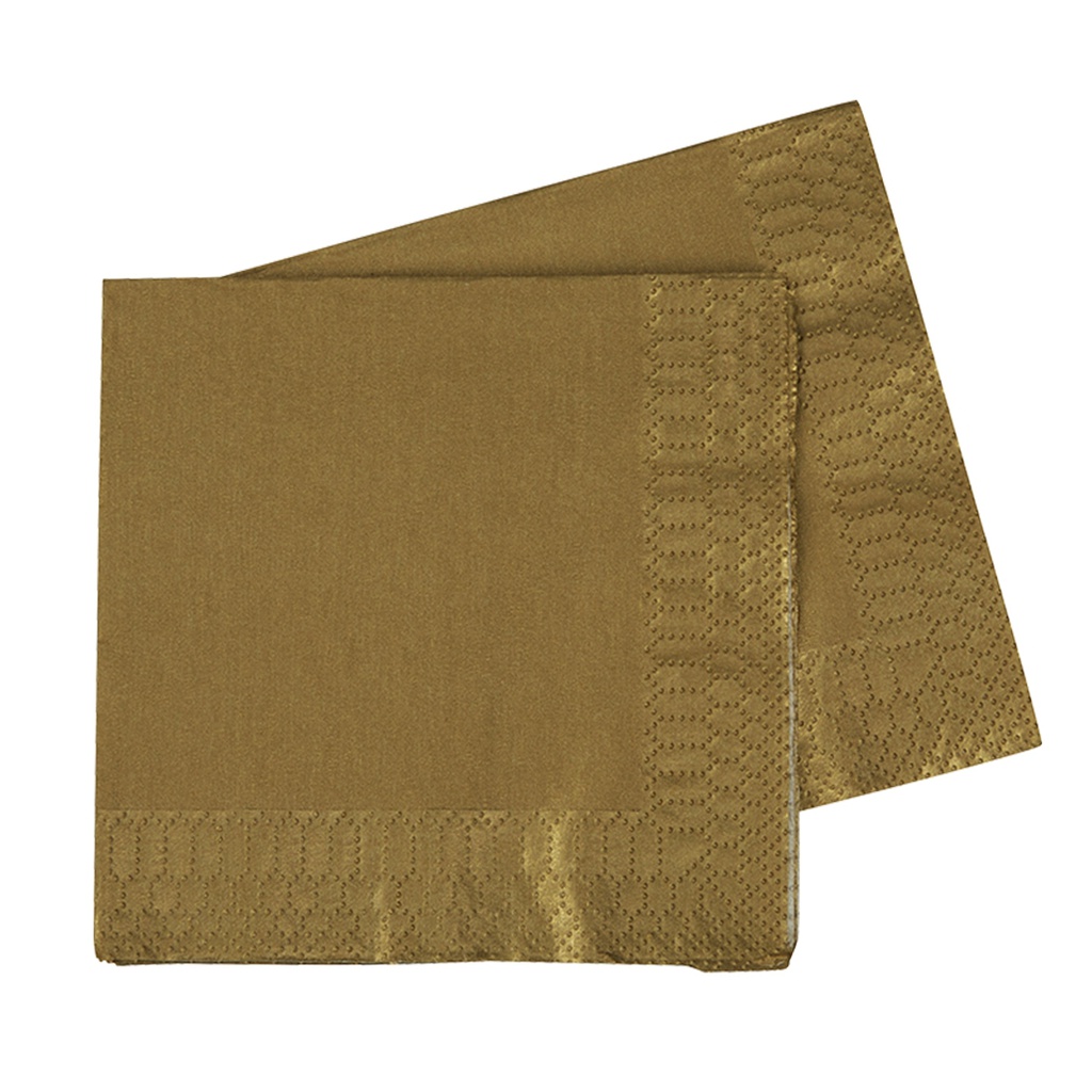 FS Lunch Napkin 330mm Metallic Gold 40pk