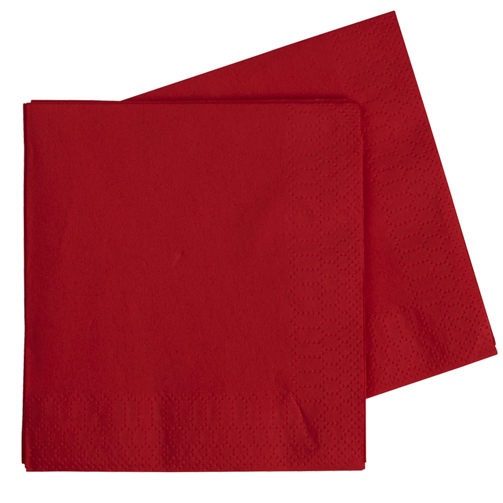FS Dinner Napkin 400mm Apple Red 40pk
