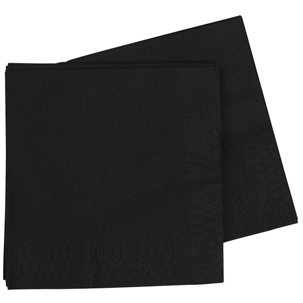 FS Dinner Napkin 400mm Black 40pk
