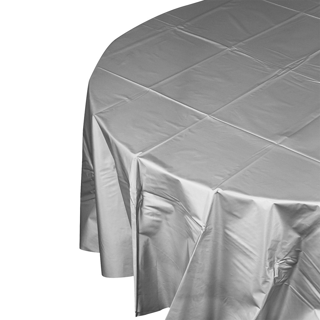 FS Round Tablecover 2.1m Metallic Silver 1pk