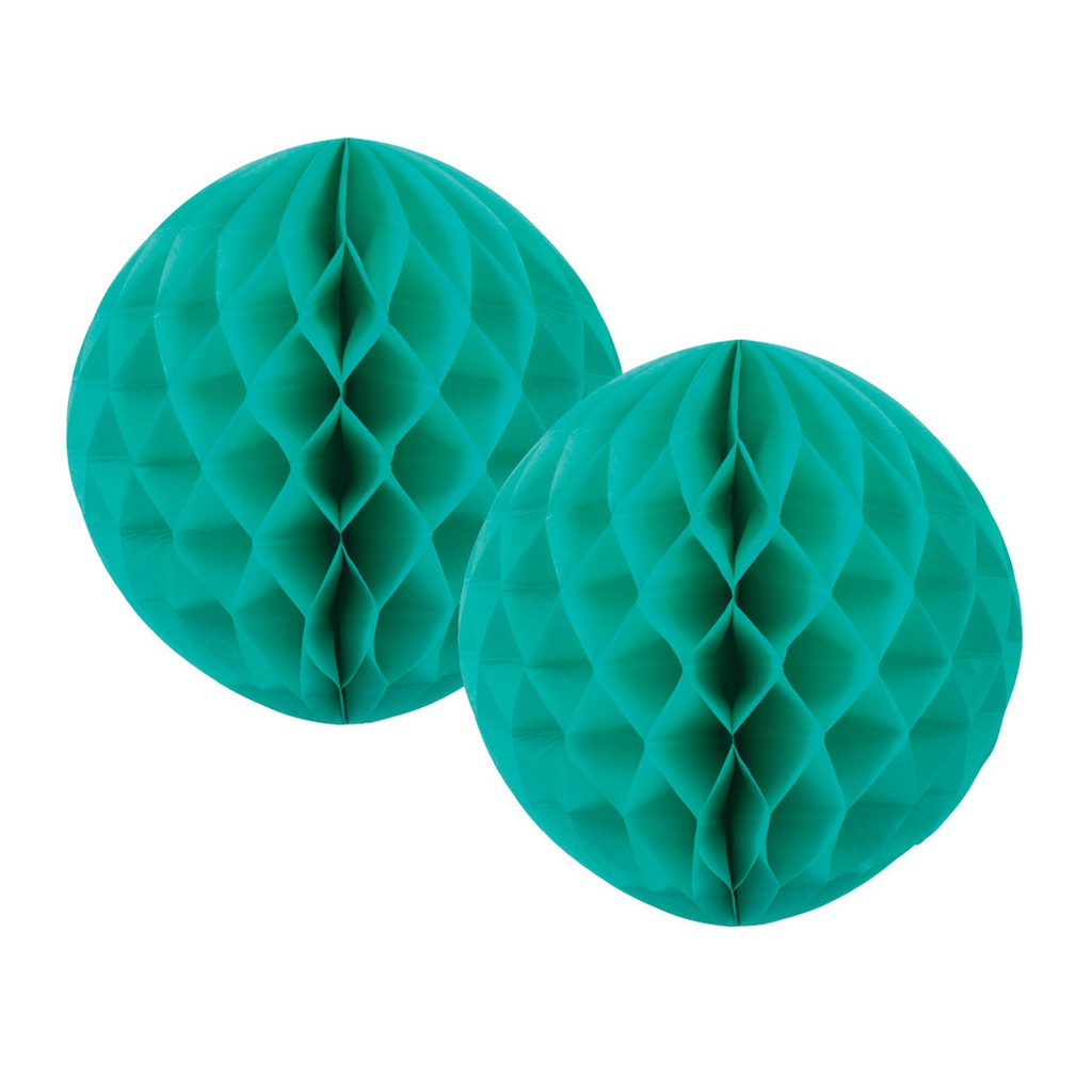 FS  Honeycomb Ball Classic Turquoise  15cm 2 pk (D)