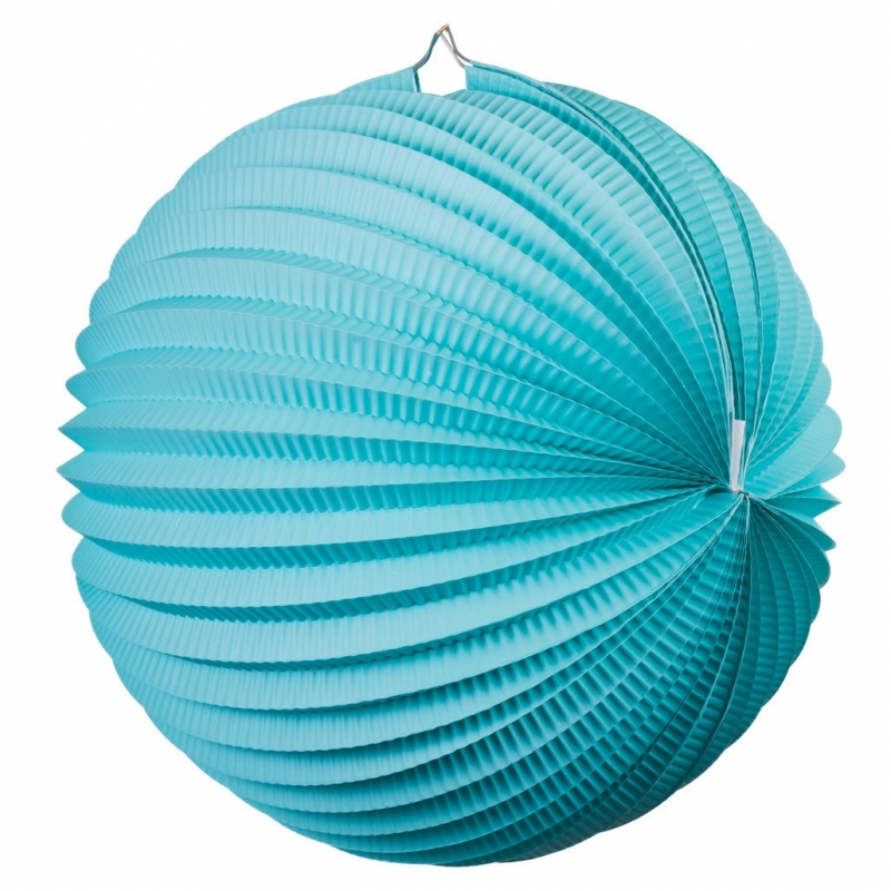 FS  Accordion Lantern Pastel Blue  35cm 1 pk (D)