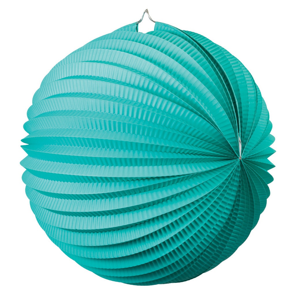 FS  Accordion Lantern Classic Turquoise  35cm 1 pk (D)