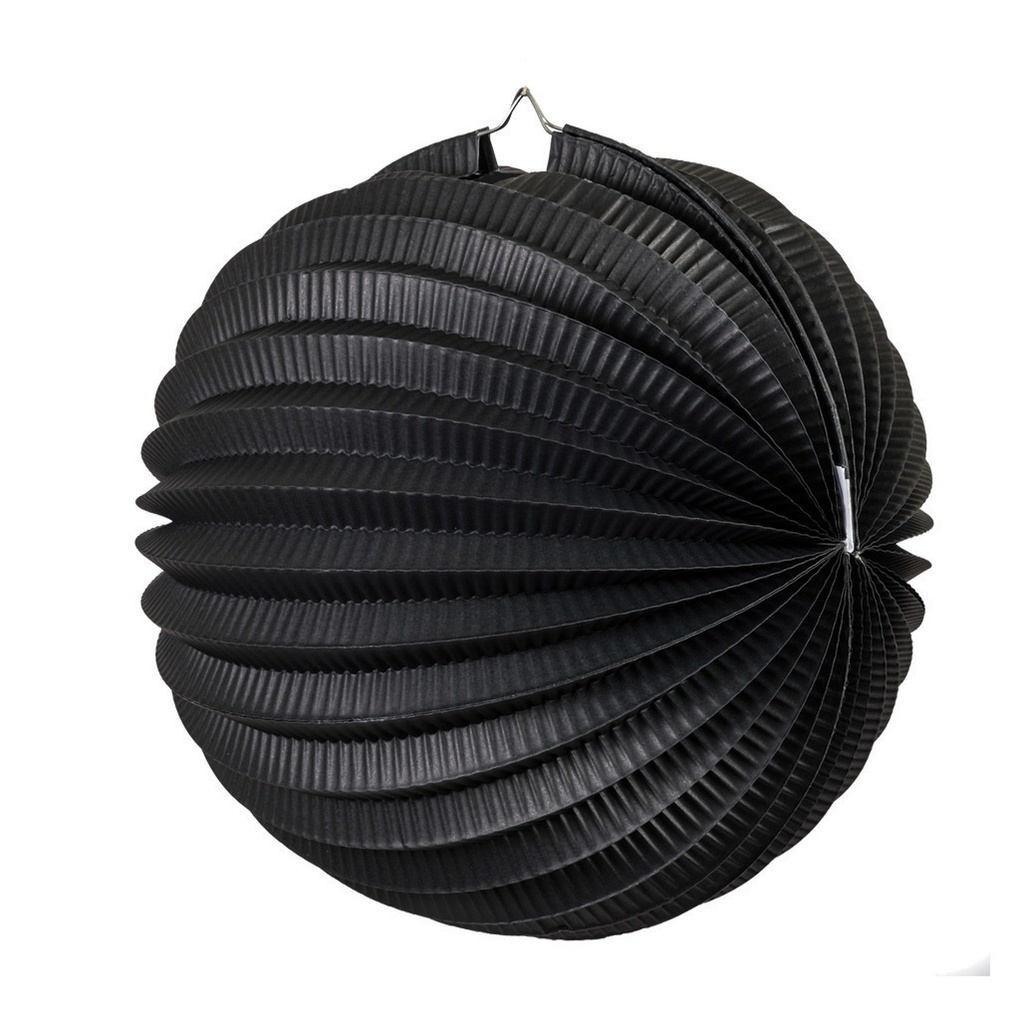 FS  Accordion Lantern Black  25cm 1 pk (D)