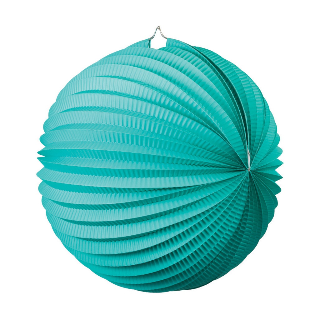 FS  Accordion Lantern Classic Turquoise  25cm 1 pk (D)