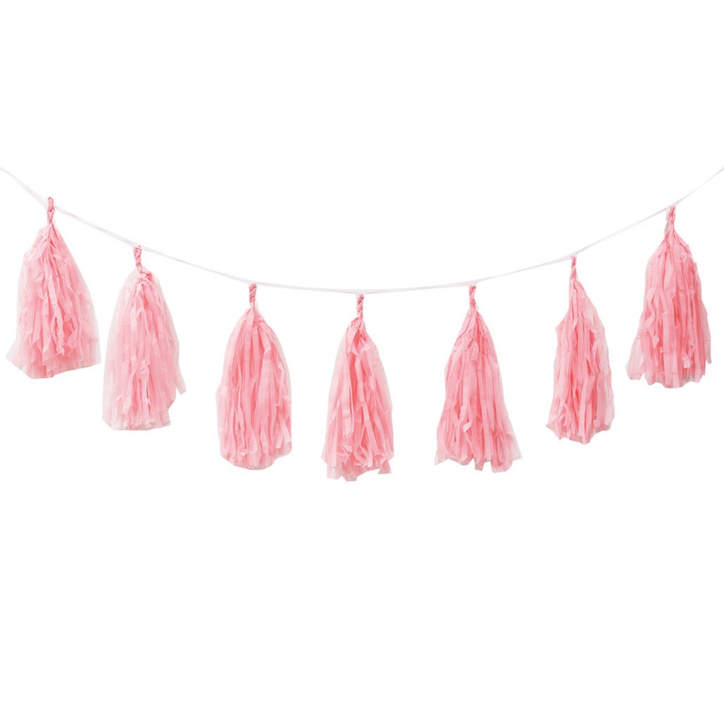 FS  Tassel Garland Classic Pink 3m 12 pk
