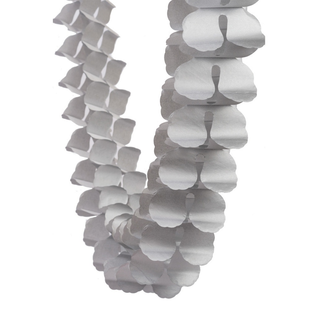 FS  Honeycomb Garland Metallic Silver 4m 1 pk