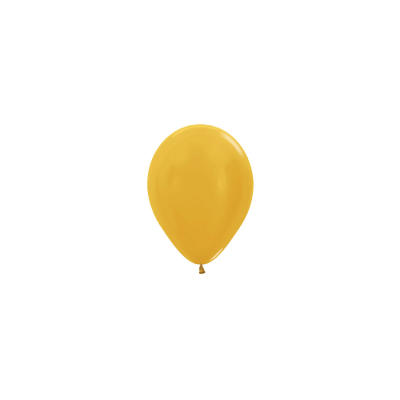 Metallic Gold 12cm Round Balloon 100pk
