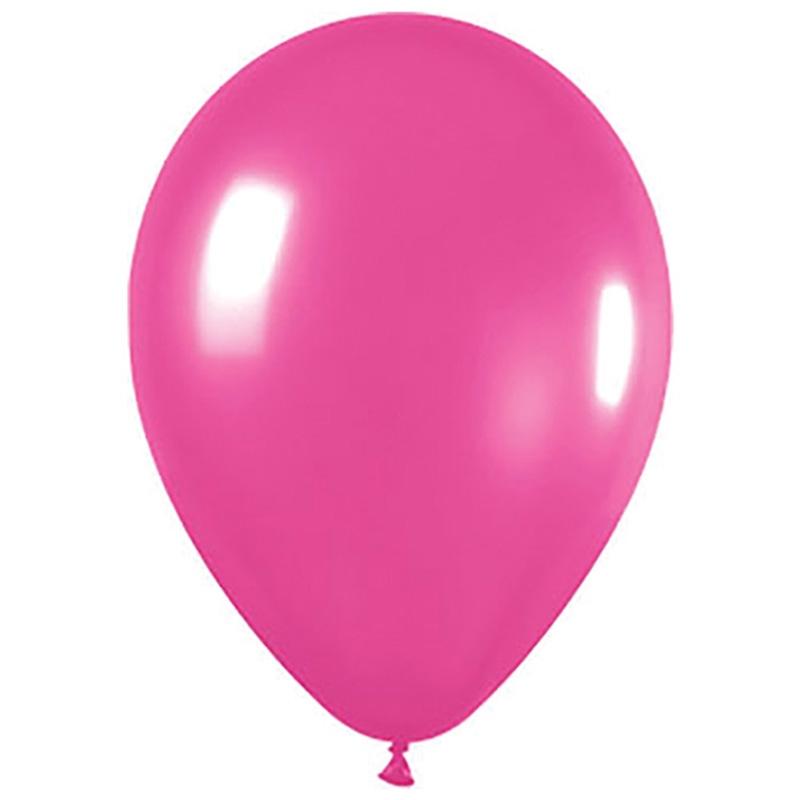 Metallic Fuchsia 30cm Round Balloon 100pk