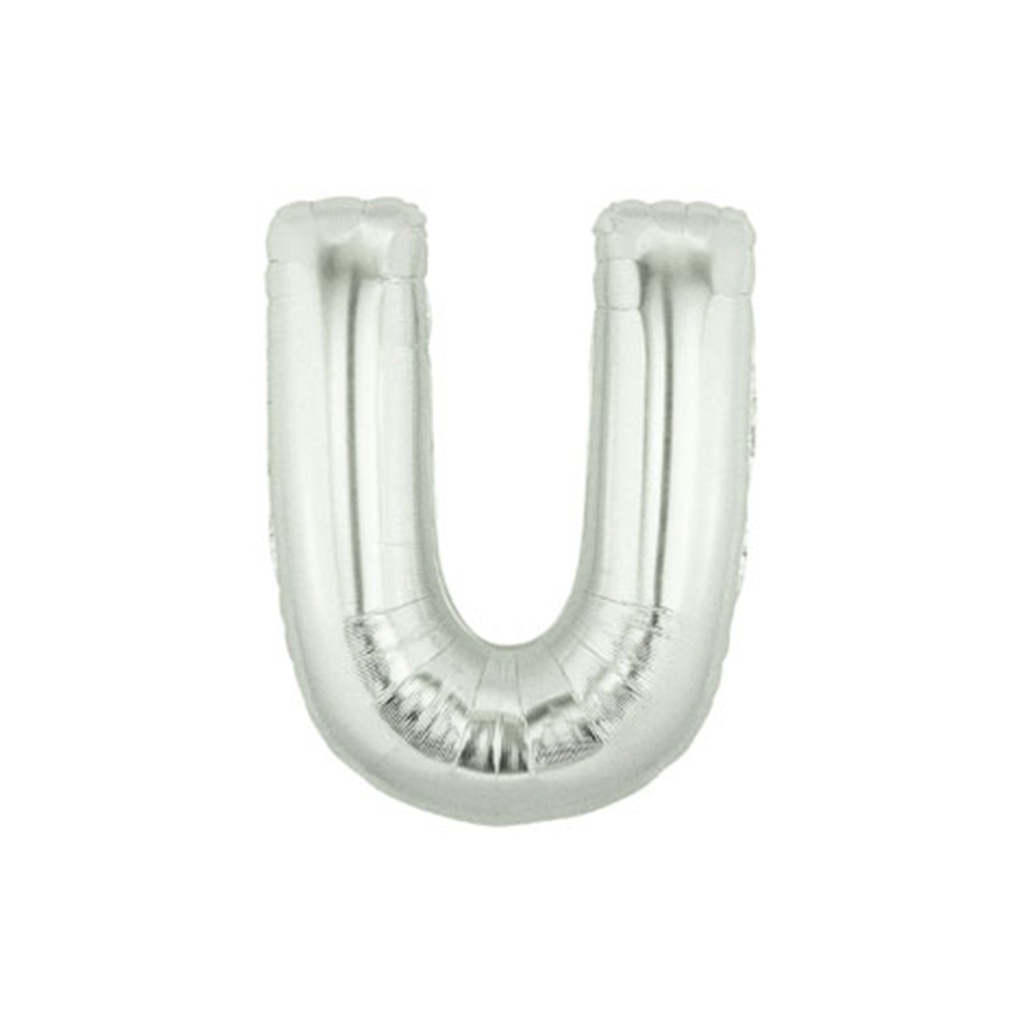 M/Loon Mini U Silver Foil Balloon 7&quot; 1pk