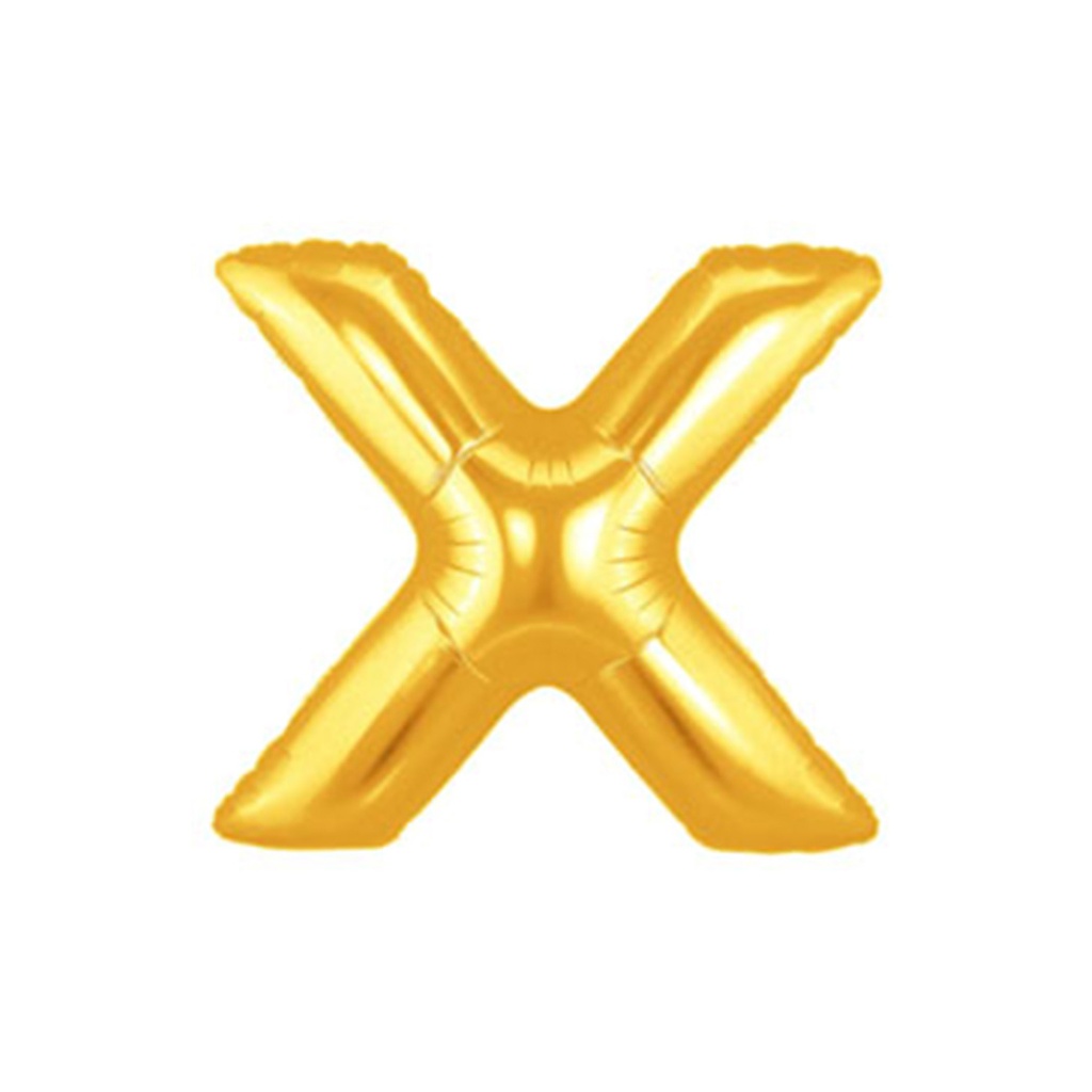 M/Loon Mini X Gold Foil Balloon 7&quot; 1pk