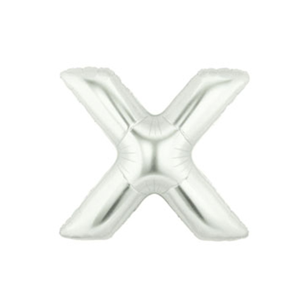 M/Loon Mini X Silver Foil Balloon 7&quot; 1pk