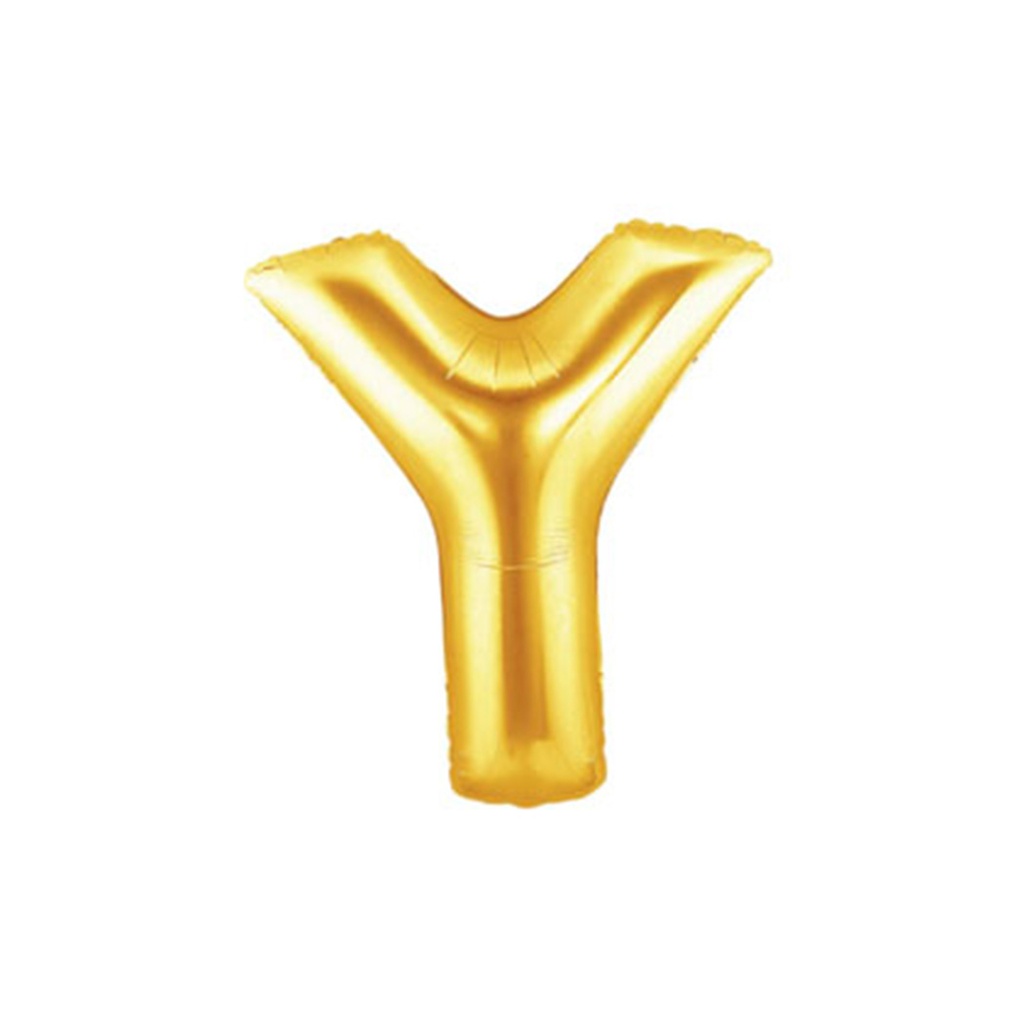 M/Loon Mini Y Gold Foil Balloon 7&quot; 1pk