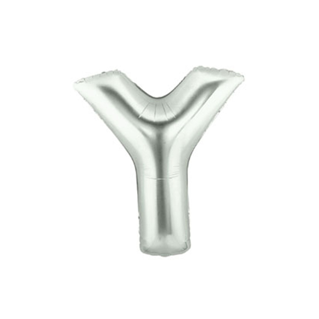 M/Loon Mini Y Silver Foil Balloon 7&quot; 1pk