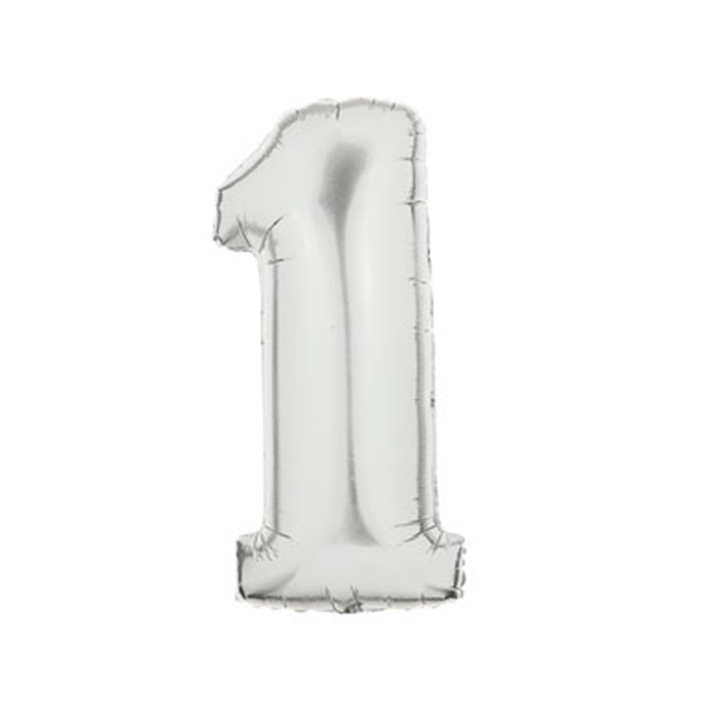M/loon Jnr. 1 Silver Foil 14&quot; Valved 1pk