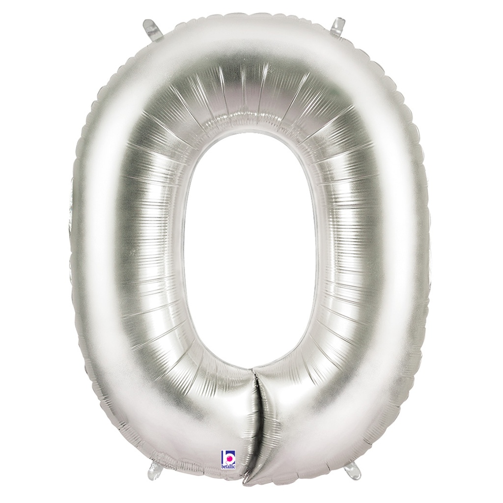 Megaloon O Silver Foil Balloon 40&quot; 1pk