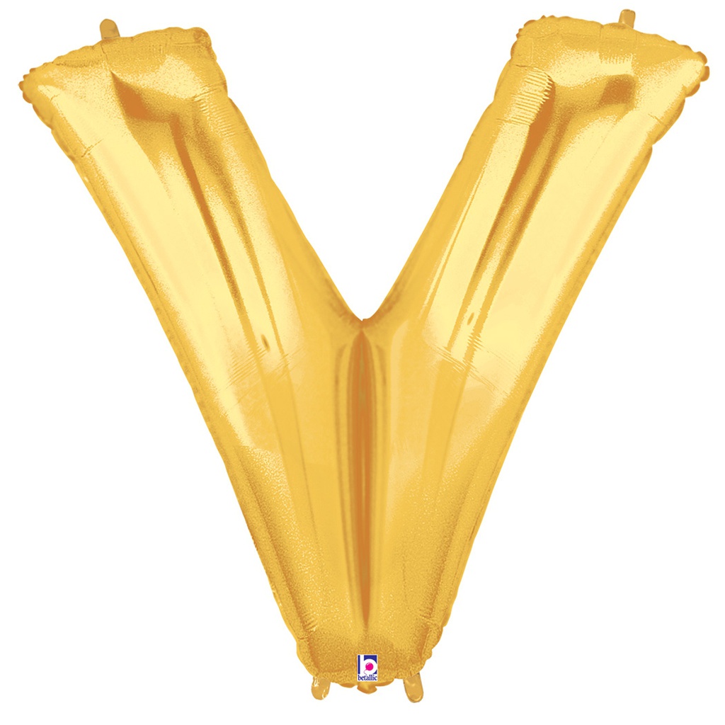 Megaloon V Gold Foil Balloon 40&quot; 1pk