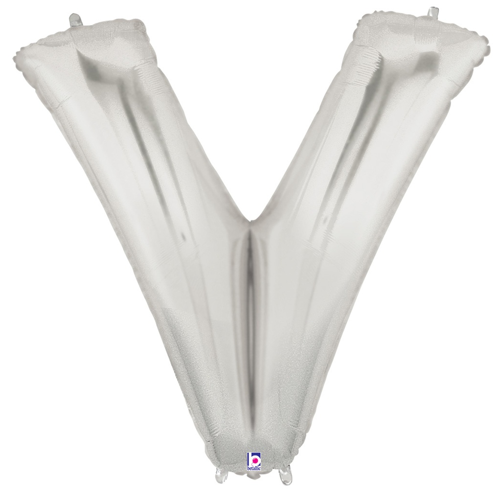 Megaloon V Silver Foil Balloon 40&quot; 1pk