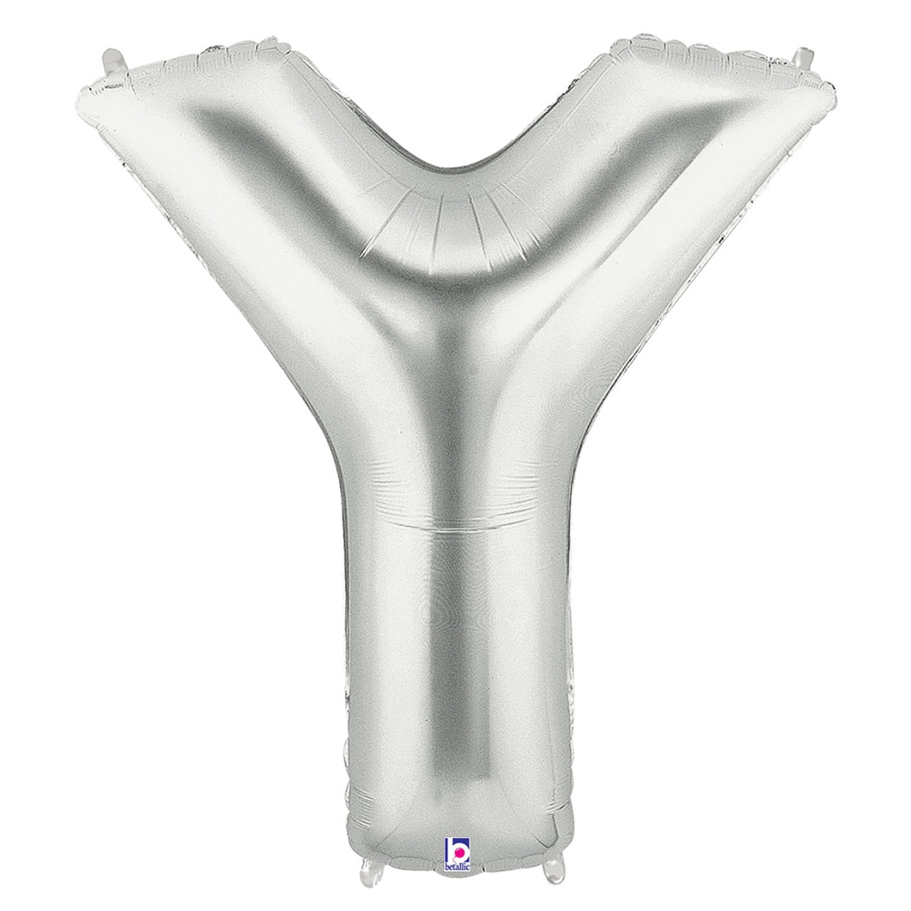 Megaloon Y Silver Foil Balloon 40&quot; 1pk