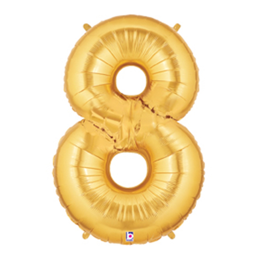 Megaloon 8 Gold Foil 40&quot; 1pk