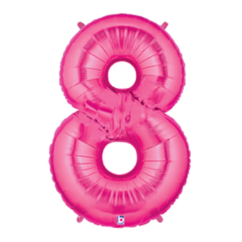 Megaloon 8 Pink Foil 40&quot; 1pk