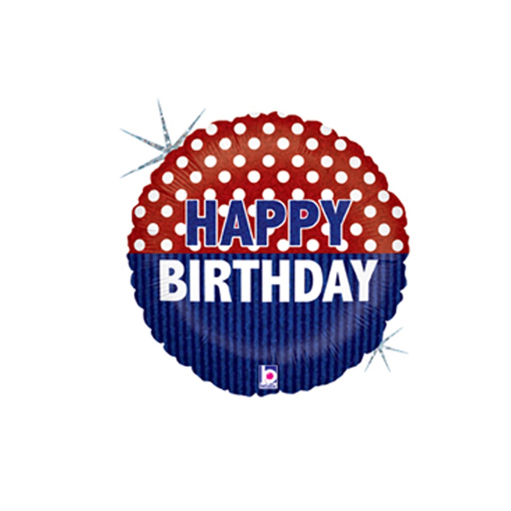 Nautical Birthday 18/45cm holographic round