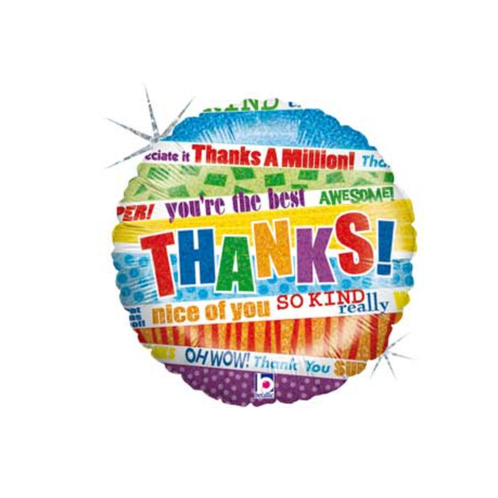 Lots o Thanks Foil 18/45cm Rnd