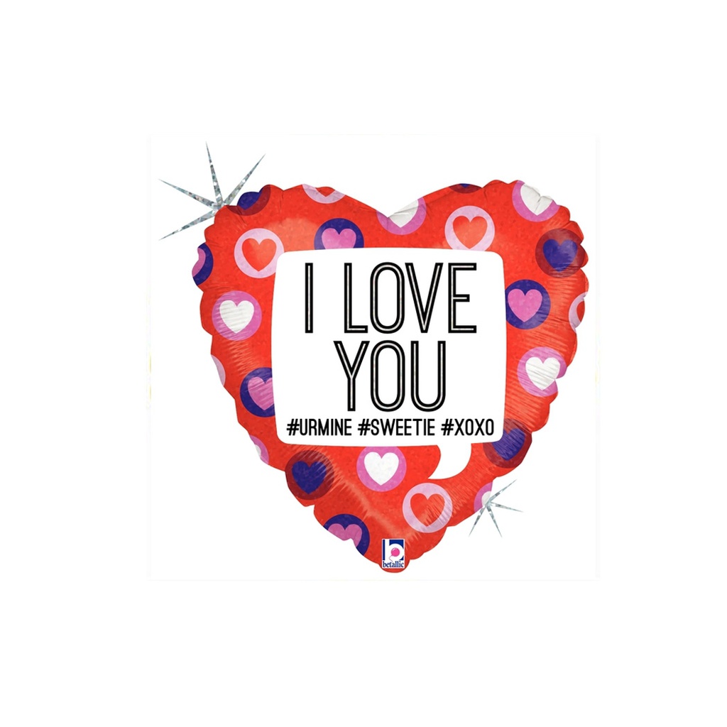 Hashtag I Love You 18&quot;/45cm Heart Holo